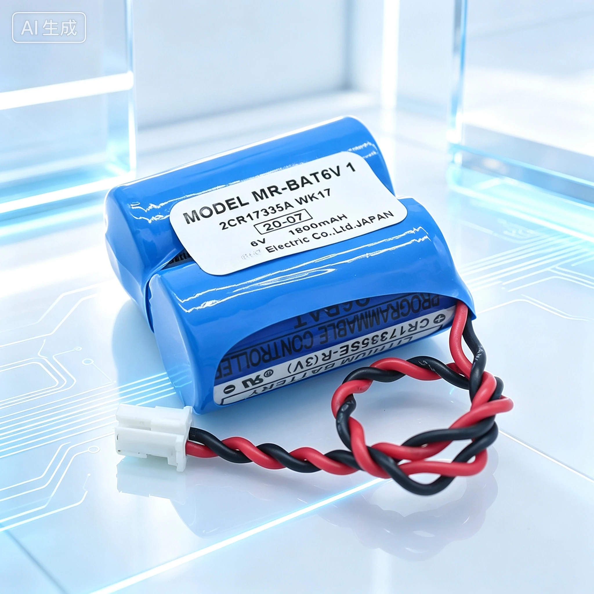 MR‑BAT6V1 2CR17335A WK17 6V Lithium Battery For Mitsubishi MR‑J4 Servo System  2pcs