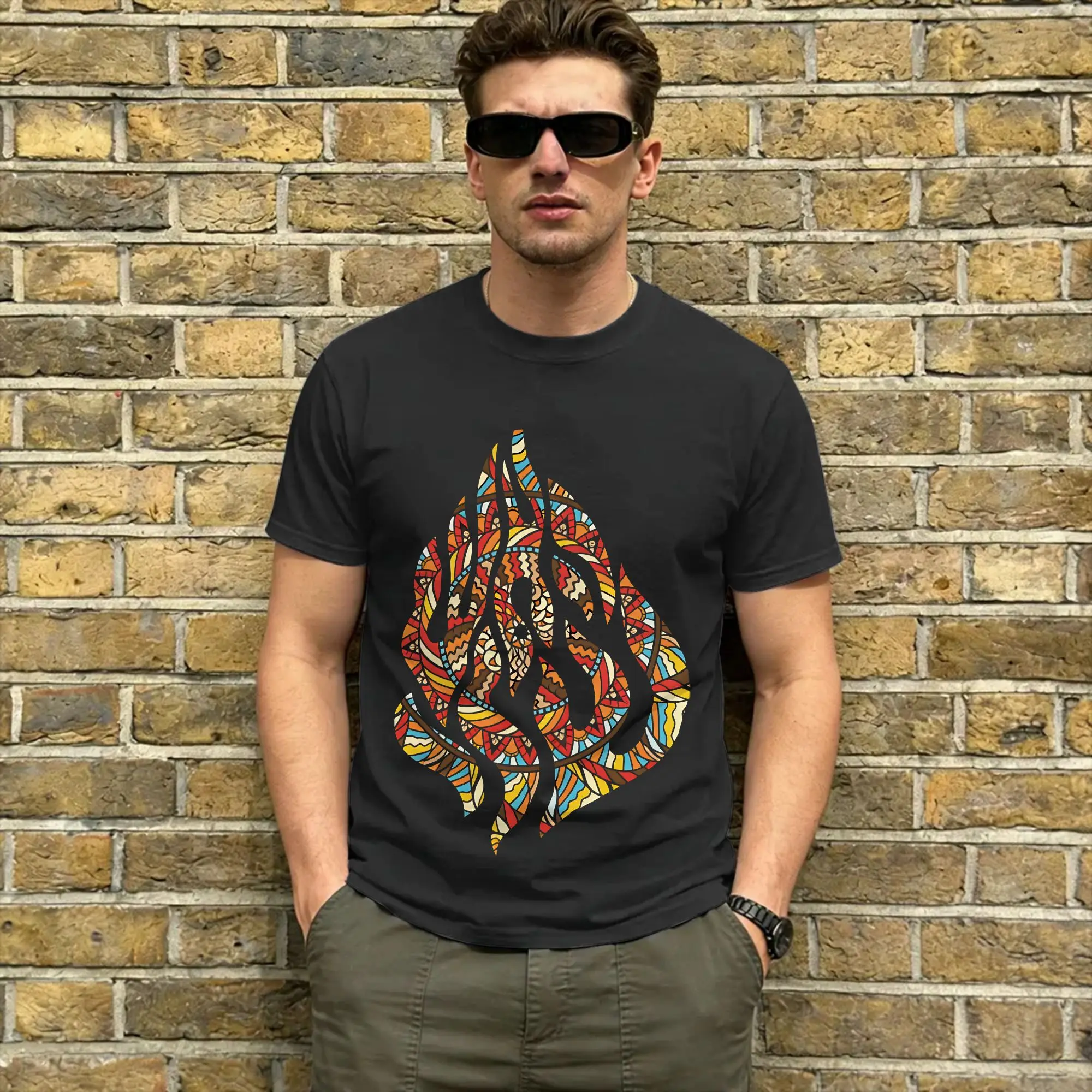 My Fire Rebbe Nachman T Shirt Men's  100% Cotton Novelty T-Shirt O Neck  Tee Shirt Short Sleeve Tops Plus Size
