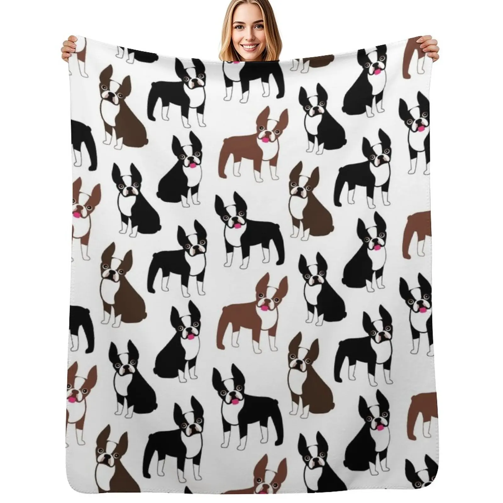 Boston Terriers Throw Blanket Winter beds sofa bed Sleeping Bag Tourist Extra Large Throw Giant Sofa Blankets