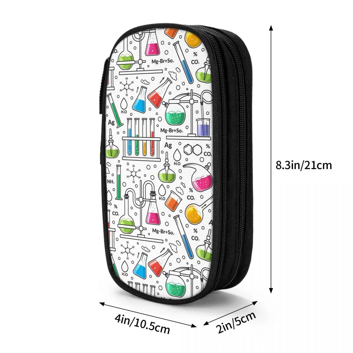 Science Chemistry Pattern Pencil Case for Studen Gifts Pen Box Pencil Bag Stationery Supplies Pen Holder Bag