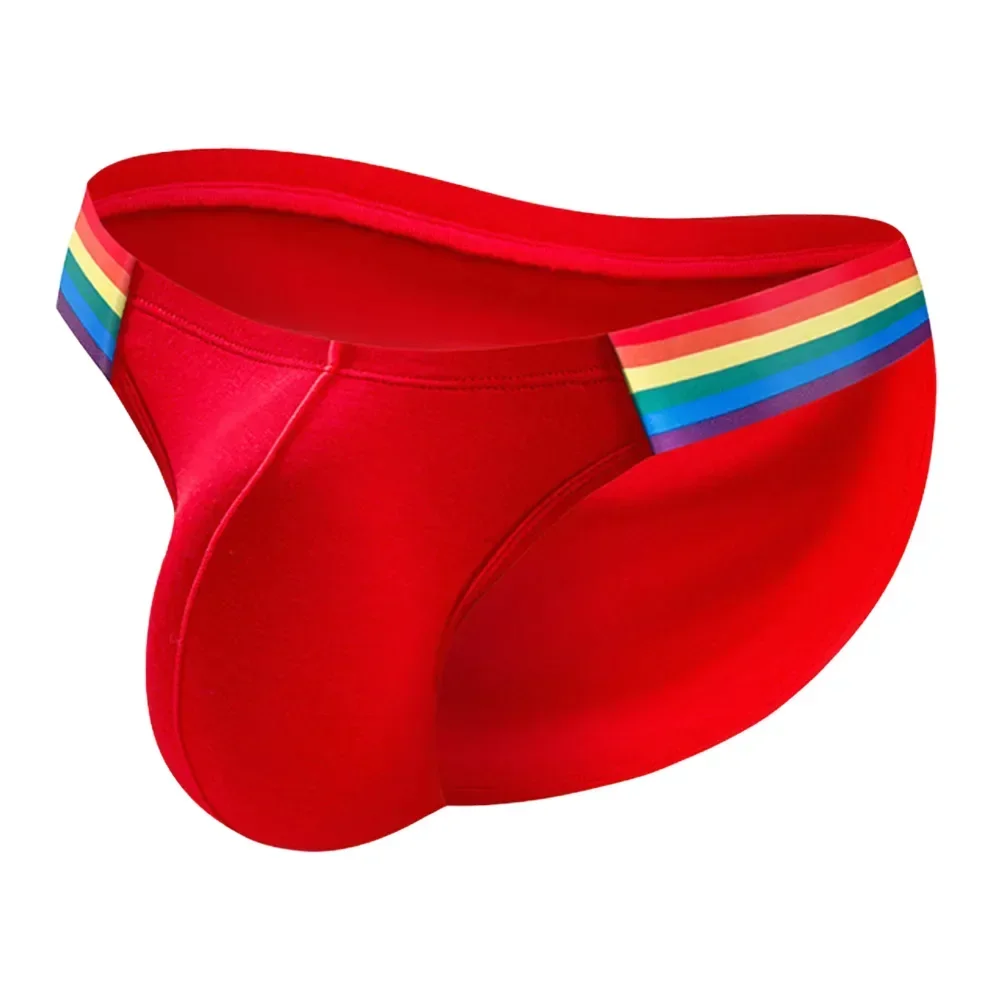 

Cotton Men's Briefs Featuring Bulge Pouch and High Fork Design Breathable Low Waist Underpants for Active Lifestyles