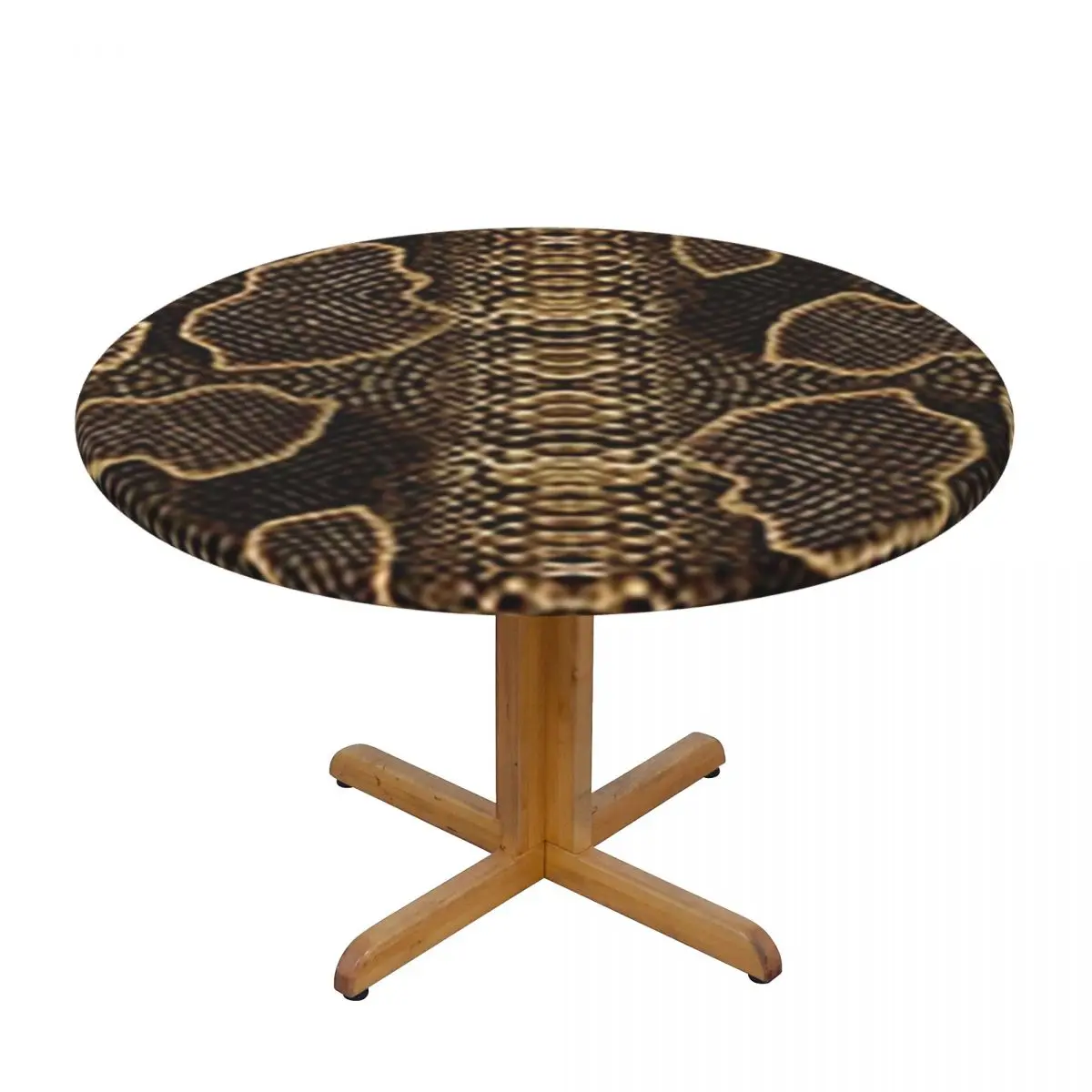 Snake Pattern Waterproof Round Tablecloth Oilproof Table Cloth for Kitchen Events Dining Table Cover