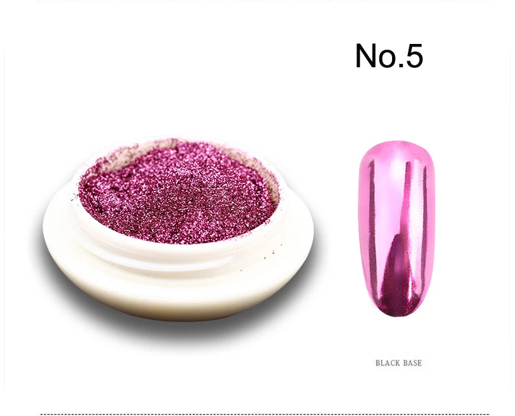 1Jar Metallic Spiegel Chrom Nagel Pulver Holographische Laser Silbrig Goldene Nagel Reiben Glitter Pigment UV Gel Polnisch Spiegel Powde