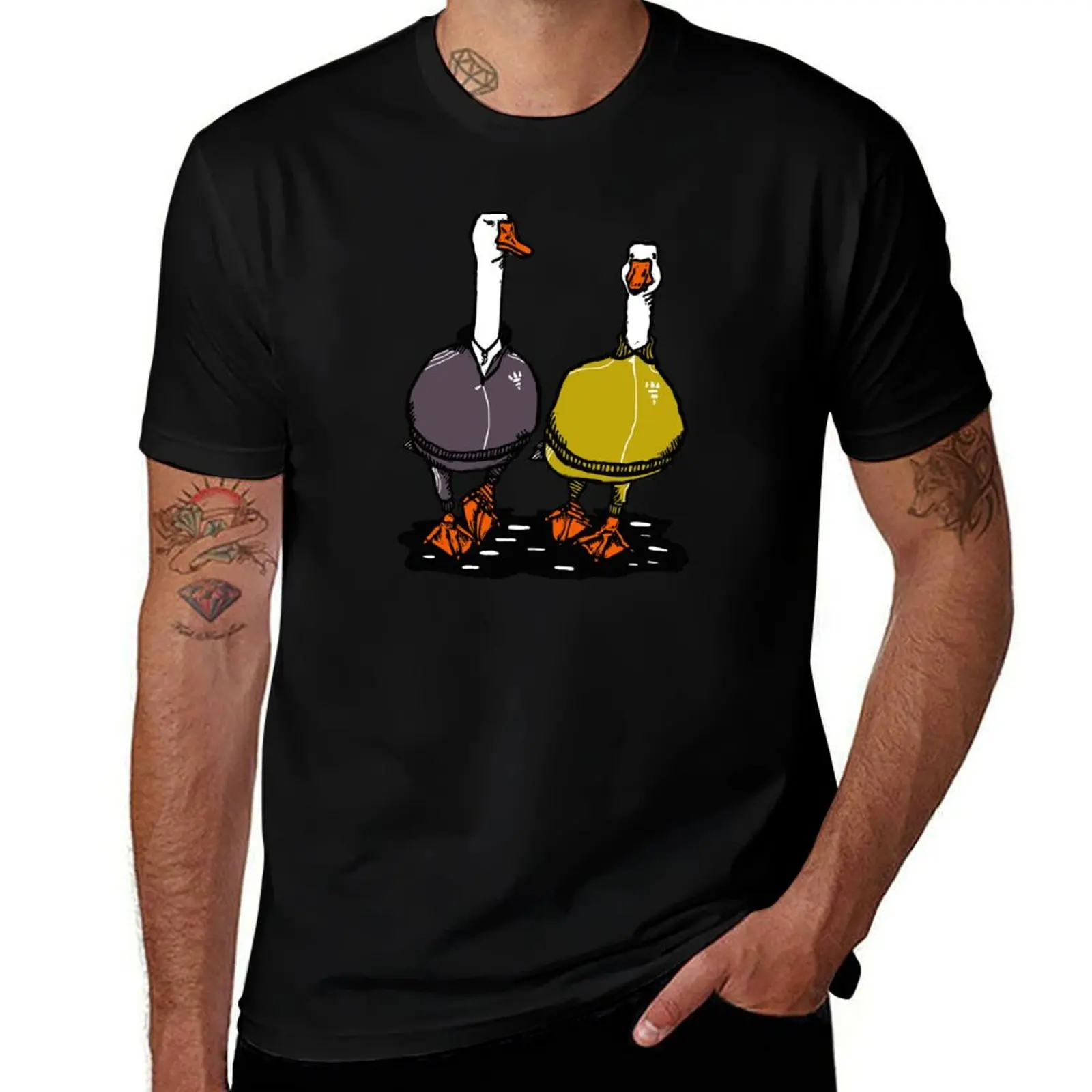 

Wild Geese T-Shirt t shirt man casual black cotton t-shirt plain for man package T-Shirt
