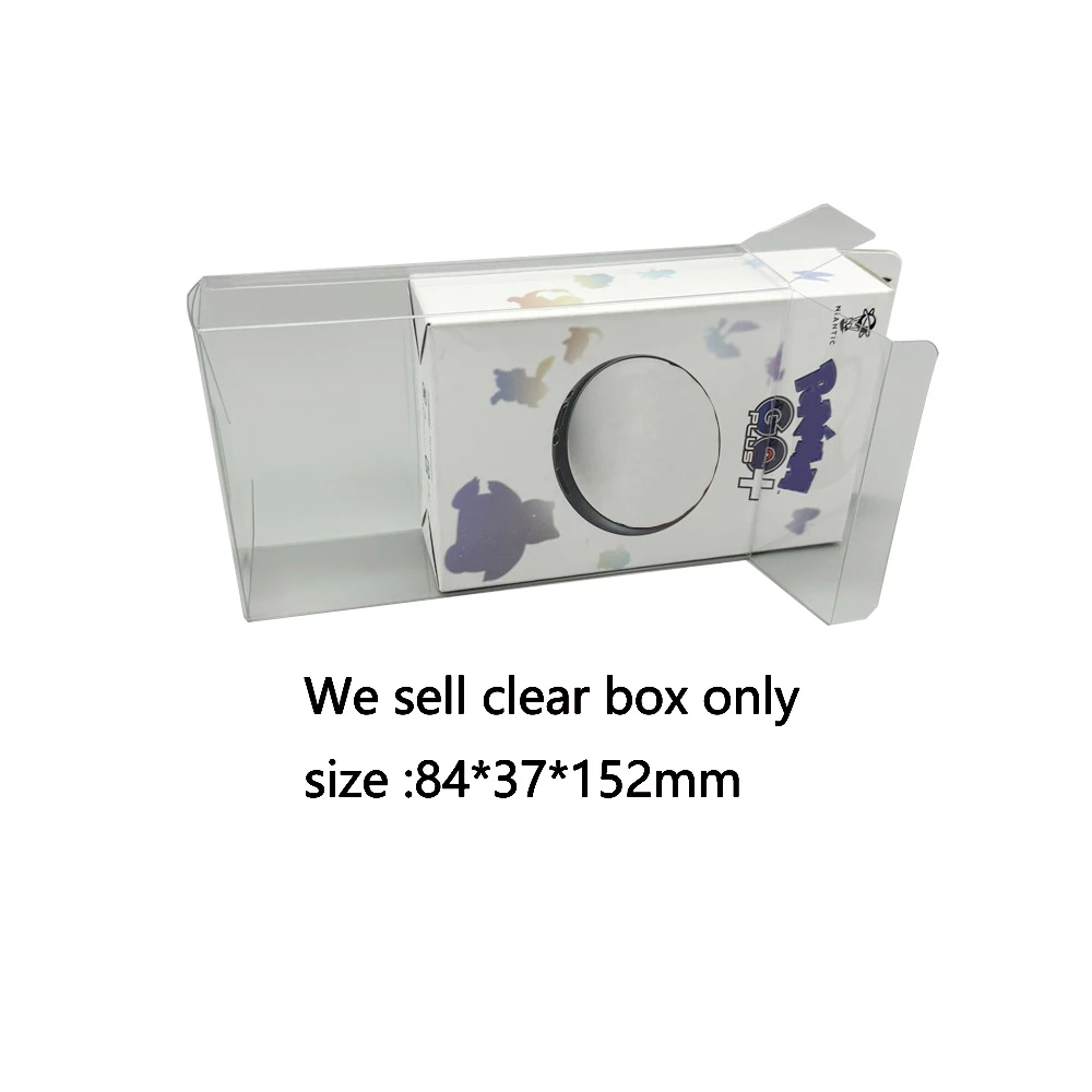 Limpar PET Box para Poke mon Go Plus Jogo, Japão Versão Edição Limitada Coleção, Armazenamento de Exibição, Caixa Transparente