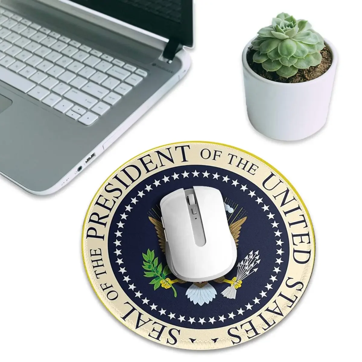 Seal Of The President Of The United States Round Mouse Pad Computer Keyboard Mouse Mat Gaming Laptop Desk Mat