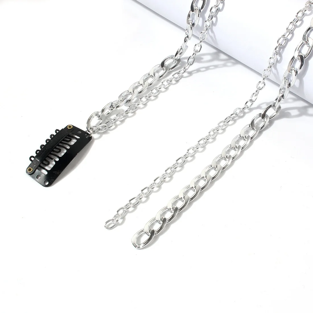 DIY accessories wig extension chain, silver-plated fringed hair chain, European and American cross-border, headgear head chain B