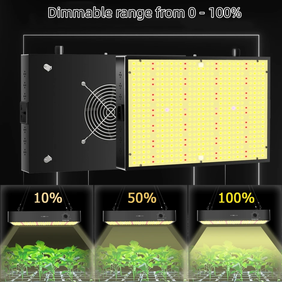 Imagem -02 - Qkwin-full Spectrum Led Grow Light Chip 572 Pcs Samsung Leds Construído com 26db Fãs 200w