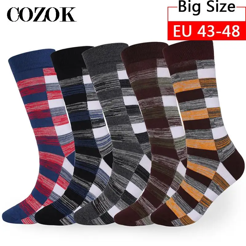 

5 Pairs New Men Socks Casual Business High Quality Happy Combed Cotton Socks Harajuku Fashion Clothing Gentleman Socks Men Gift