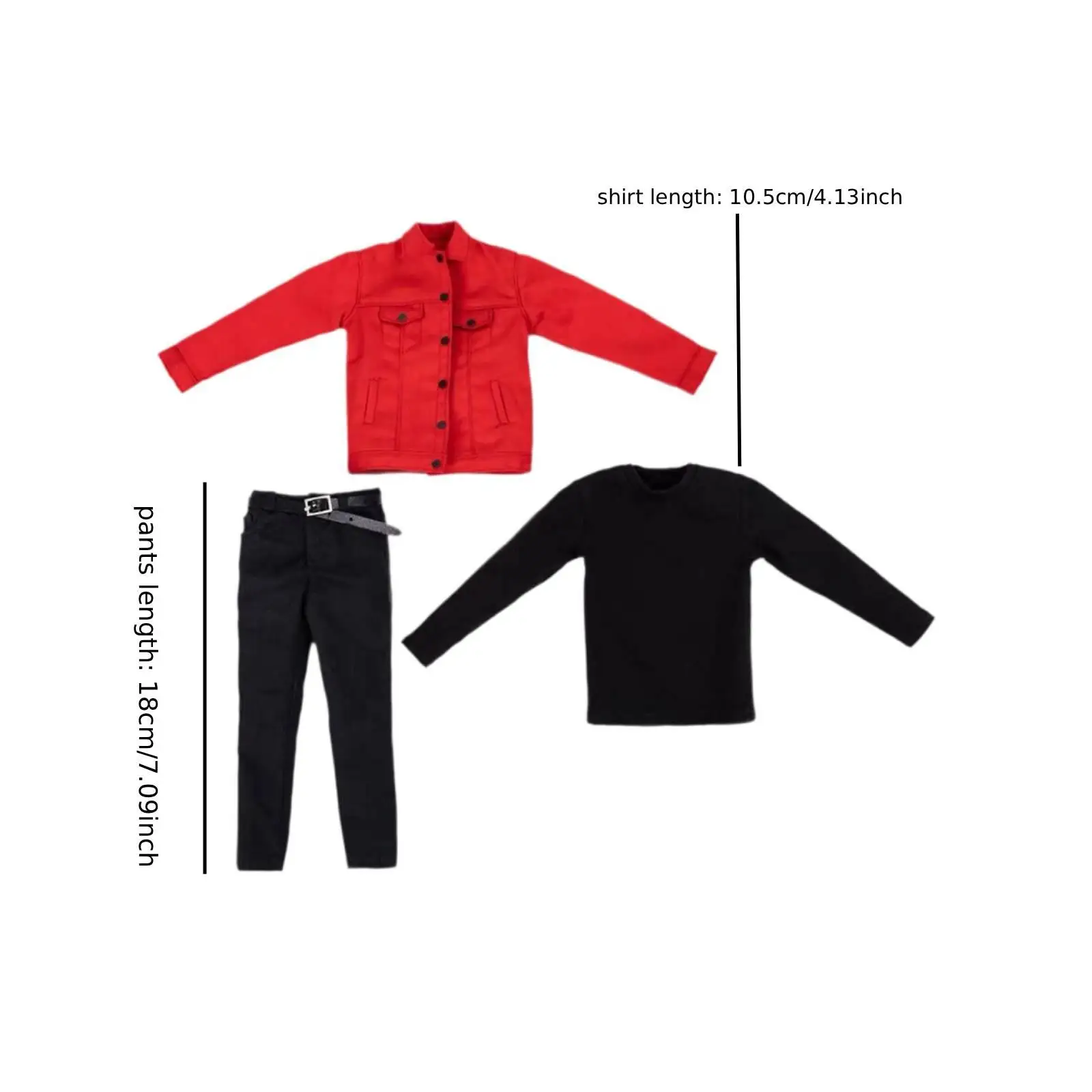 

1/6 Scale Action Figure Clothes Mini Trendy Dress up Outfit Men Miniature Clothing Doll Costume for 12" Male Body Figures Dolls