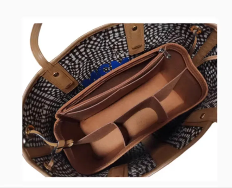 

Фетровые сумки-органайзеры для MCM Anya Liz Visetos Tote, косметичка, формирователь, сумка-шоппер, дорожная внутренняя сумочка для макияжа