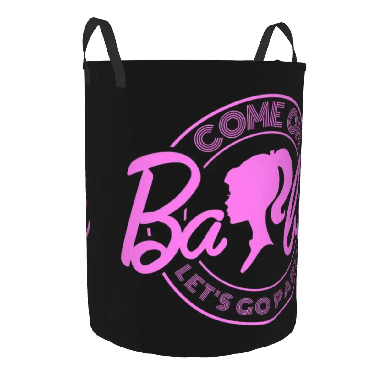 Custom Come On Barbie X Party Laundry Basket Collapsible Clothes Toy Hamper Storage Bin for Kids Nursery