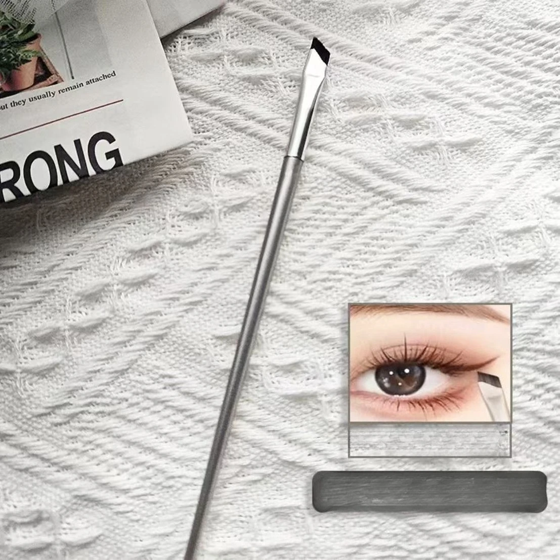 

Кисть для подводки глаз и бровей, скошенная тонкая кисть-лайнер, кисть-лезвие для подводки, аппликатор для нанесения гладкой жидкой гелевой линии