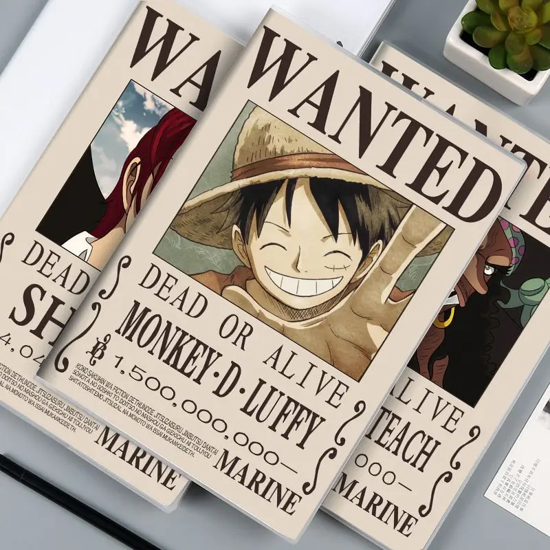 

One Piece wanted order notebook thick book A5 simple student diary creative Luffy Chopper Usopp animation peripheral notepad