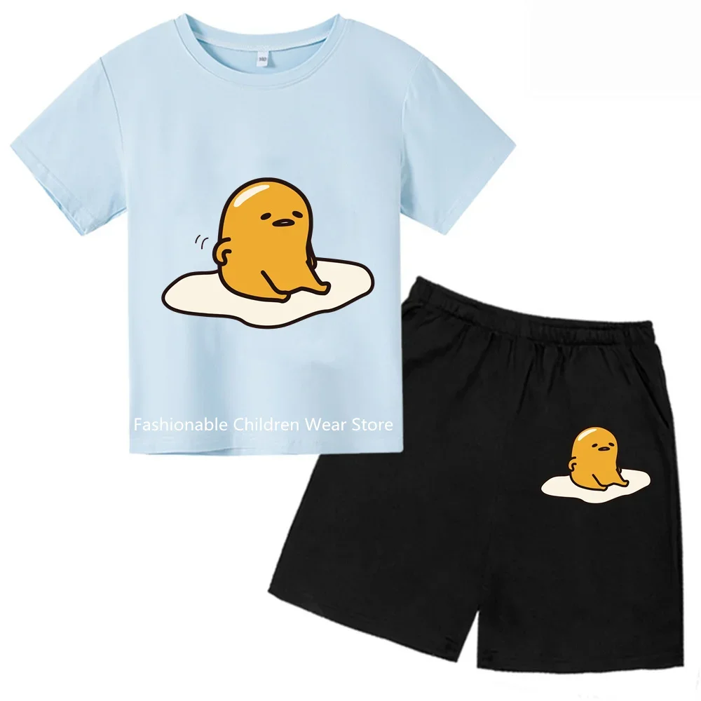 

Gudetama 2024 Trendy Shortsleeve Collection - Boys Girls T-Shirt Sets - Summer Casual Wear Age 3-14 - Outdoor Sports Style