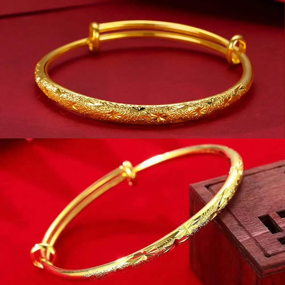 Gold Colour Bracelet Women's Open Glossy Classic All Over the Sky Star Bangles Bracelet For Women Luxury Jewelry Wholesale Q2G2