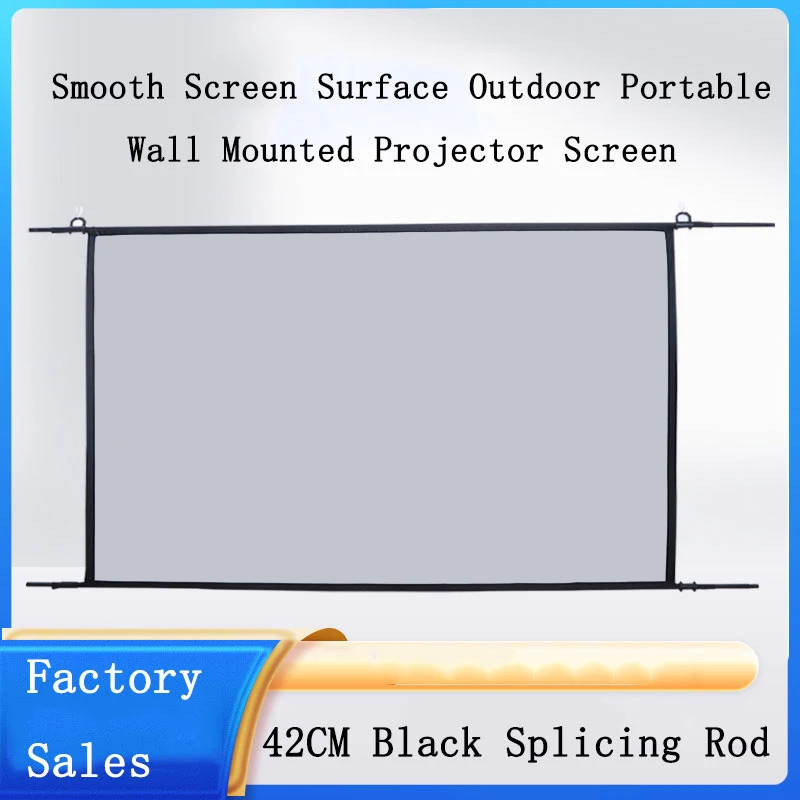Thinyou 60inch 100inch 150inch Polyester Portable Foldable Projector Screen Outdoor Metal Pipe Splicing Projection Curtain