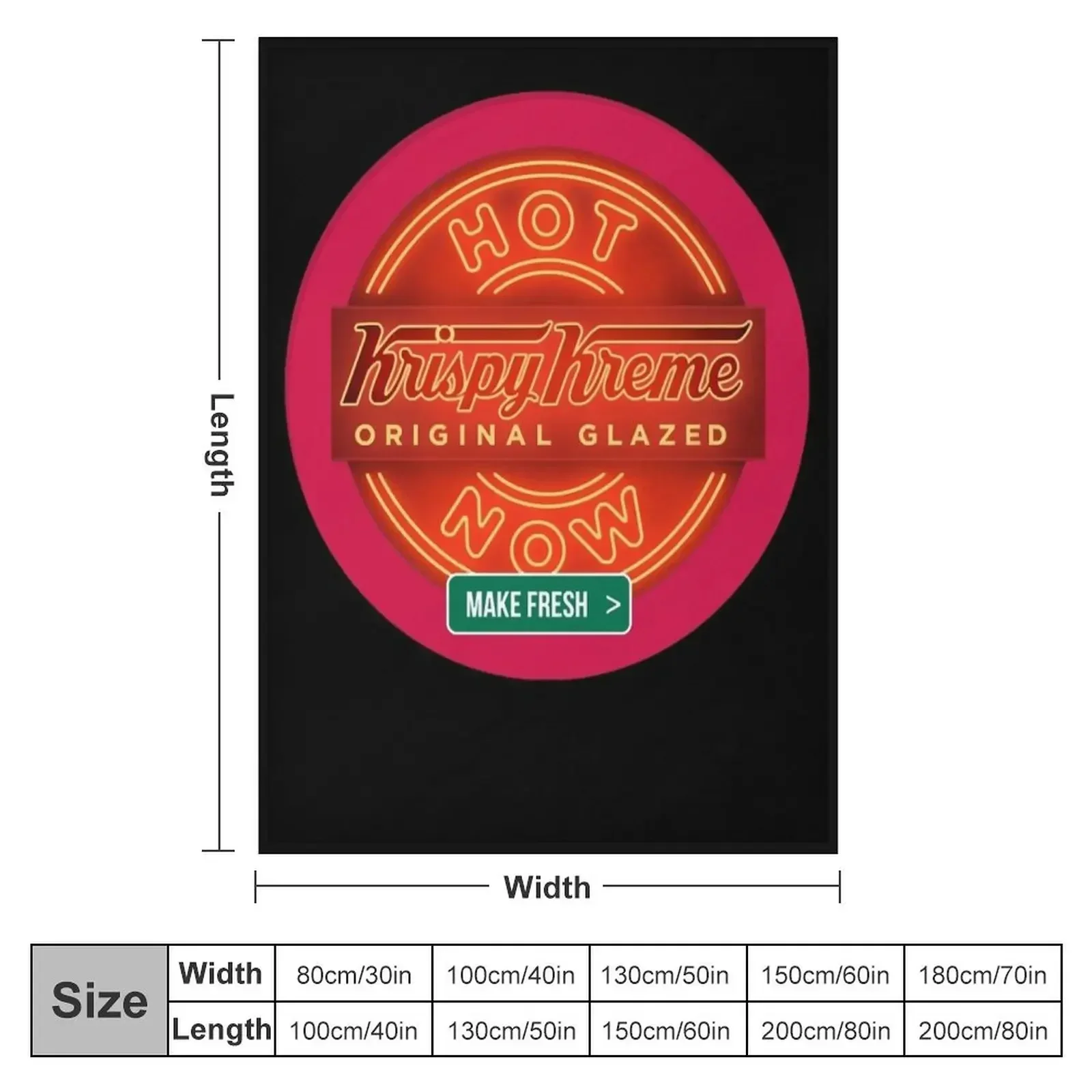 Circular Krispy Kreme Logo Merchandise Throw Blanket Sleeping Bag Bed covers Blankets