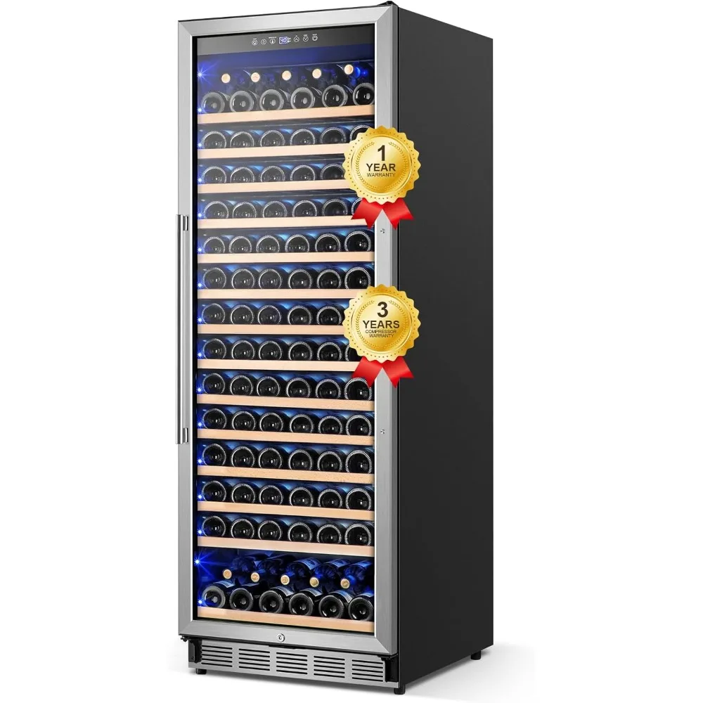 Wine Fridge Freestanding,173 Bottles 24 Inch Wine Cooler Refrigerator, Tall Wine Fridge with Compressor