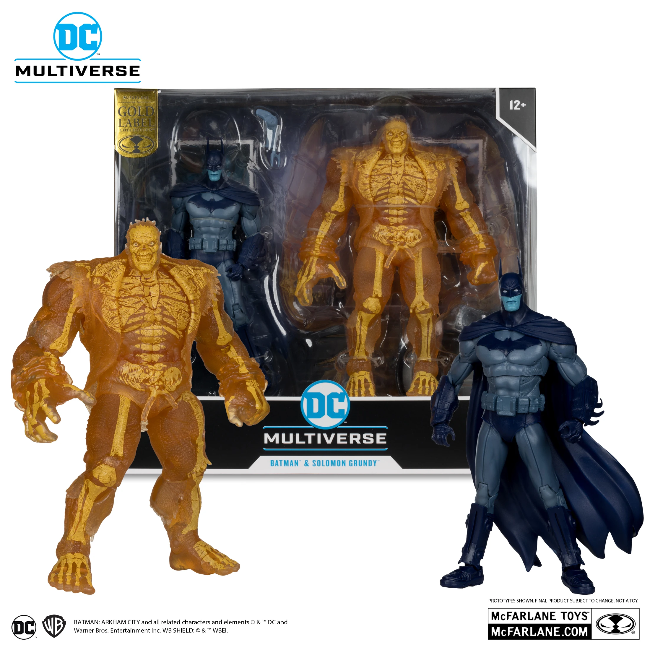 

McFarlane Toys BATMAN & SOLOMON GRUNDY (ARKHAM CITY) 2PK GOLD LABEL DC Multiverse 7-дюймовая коллекция экшн-фигурок