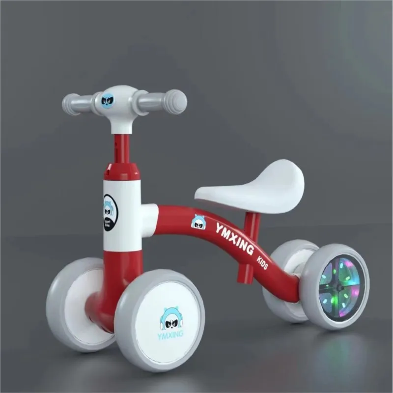 New Children's Four-wheel Balance Car For 1-3 Years Old Babies With Flashing Roller Skates Without Pedals And Adjustable Yo-yo