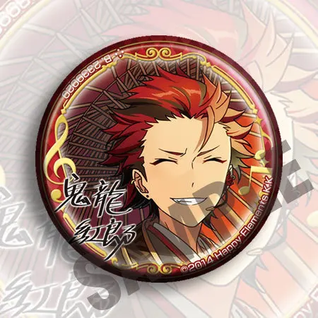 ES Ensemble Stars!Trickstar MaM - Insignia de hierro redonda con iconos de 58 mm