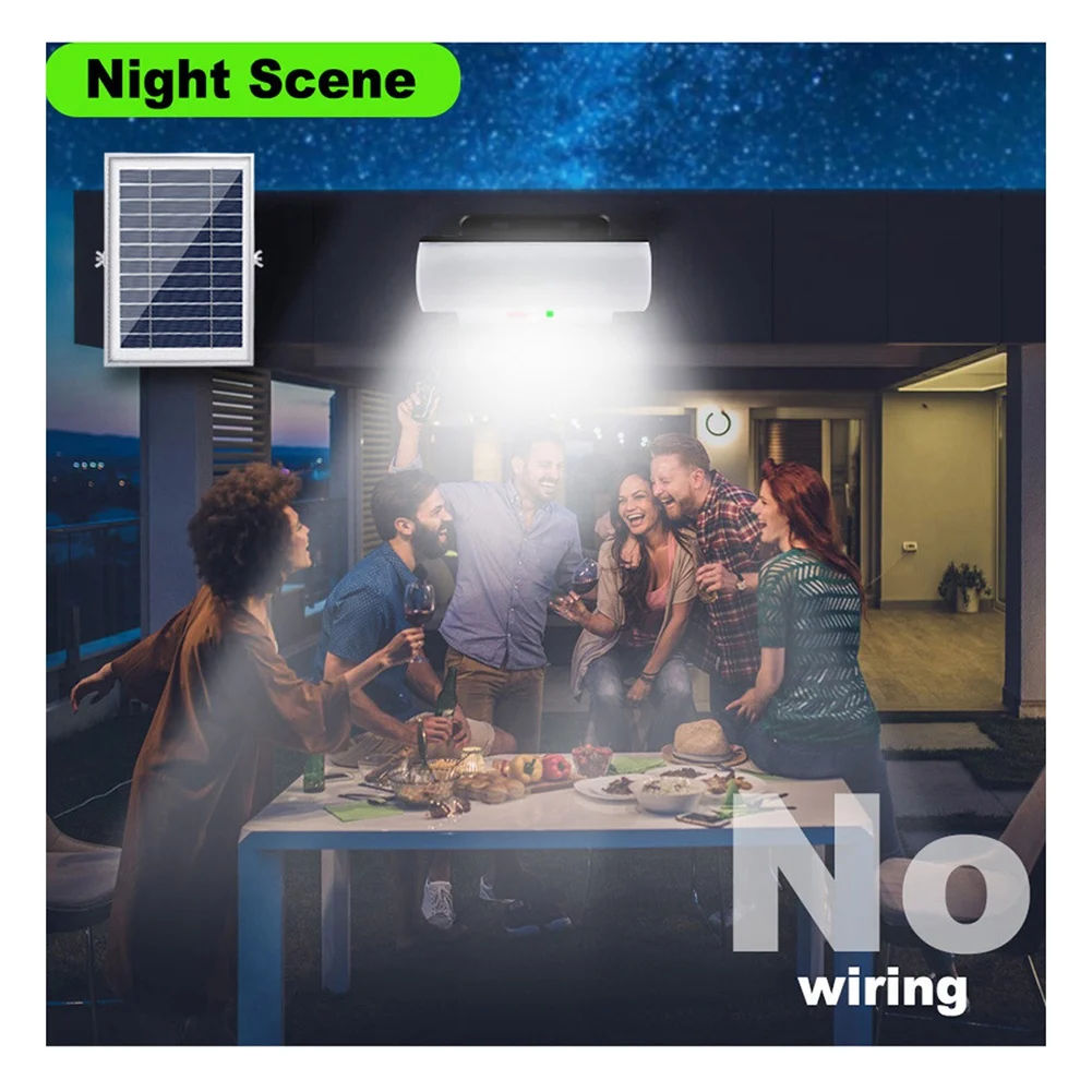 Solar Lamp with Motion Detector Dimmable Indoor LED Light with 5m Cable Waterproof Solar Spotlight 3 Models for Garage-A21I