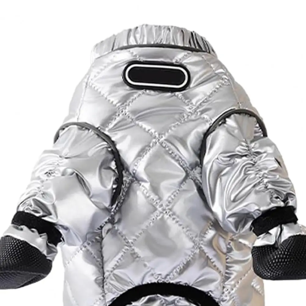 Dog Snow Suit Full Body Dog Jacket Reflective Quilted Jumpsuit Thermal Dog Snowsuit with Paw Protectors Warm Winter Coat for Col - view 6