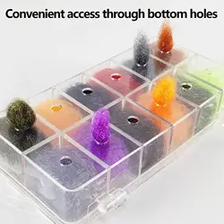 Aventik 12 Colors Fly Tying Dubbing Perfect for Any Dry Flies Hand-made Fly Fishing Materials Works Well for Tiny Midges