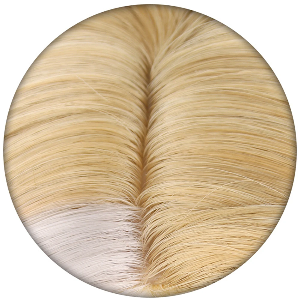 Identity V Barmaid Demi Bourbon Pruik Middellang Linnen Goud Wit Anime Survivor Barmaid Demi Bourbon Zeezout Mocktail Huid W