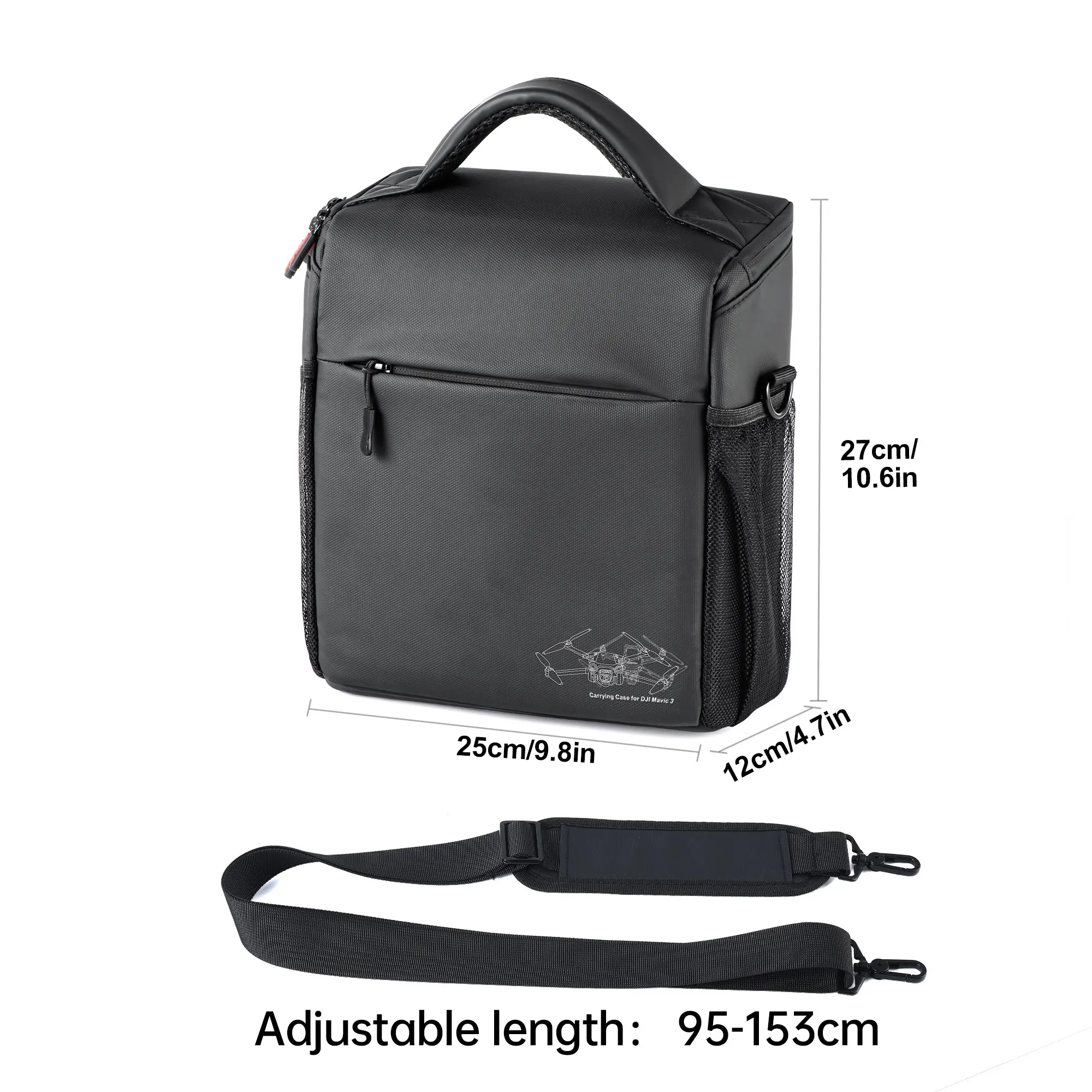 Mini 4 Pro Shoulder Bag Case for DJI Air 3/Mini 3 pro/Mavic 3 Series/Mini 2 Drone Accessories 900D Waterproof Case Large Space