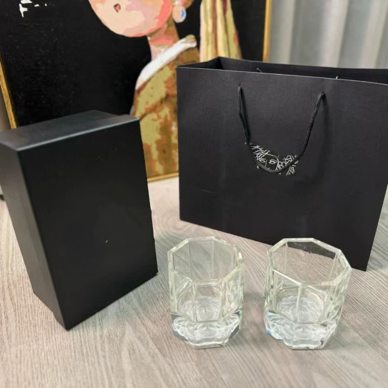 

Black Gift Box Exquisite Crystal Cup Whiskey Cups Couple Home Glass Water Cup Gift Elegant and Generous Beer Cup Water Bottle