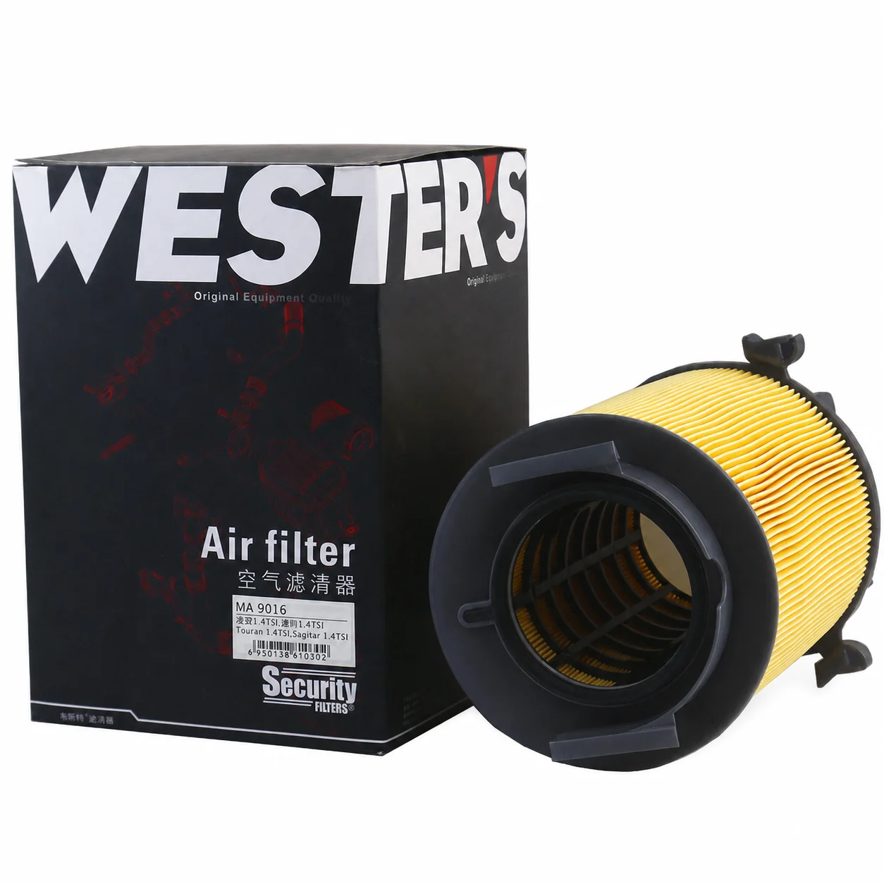 For Volkswagen Caddy 2003-2015 1.2L 1.6L 2.0L, SEAT Altea 2004-2015 1.2L 1.4L 2.0L WESTGUARD Air Filter MA9016