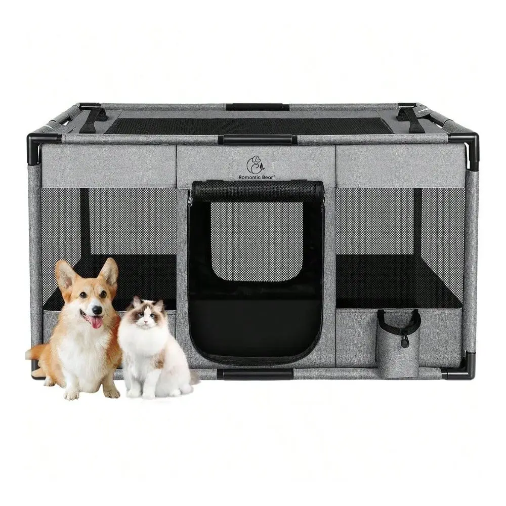 

Playpen, Fabric Fence, Portable Soft Kennel Crate, Breathable Exercise Puppy Pen, PVC Pipe Frame, Indoor Outdoor Cage Small Ani