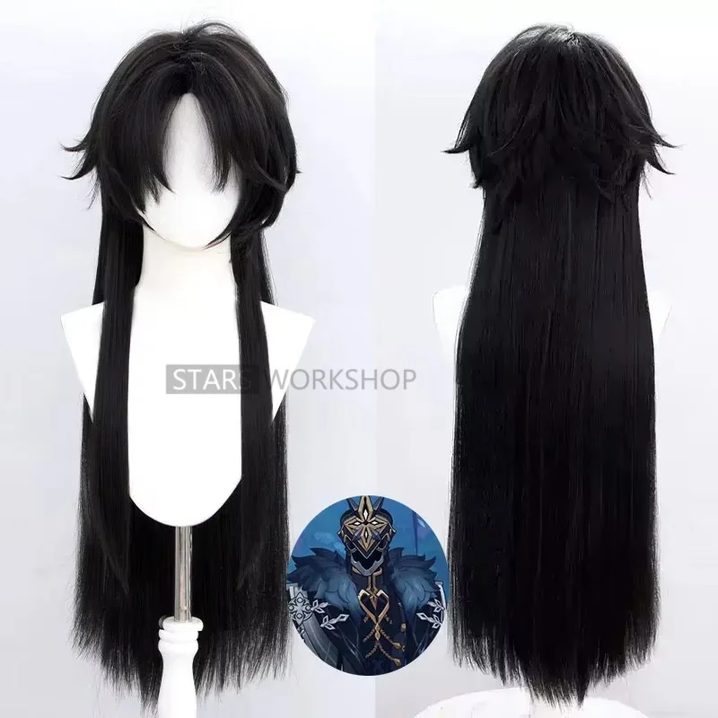 

Game Genshin Impact the Eleven Cosplay Wig Fatui Harbingers The Captain Il Capitano Heat Resistant Synthetic Hair For Halloween