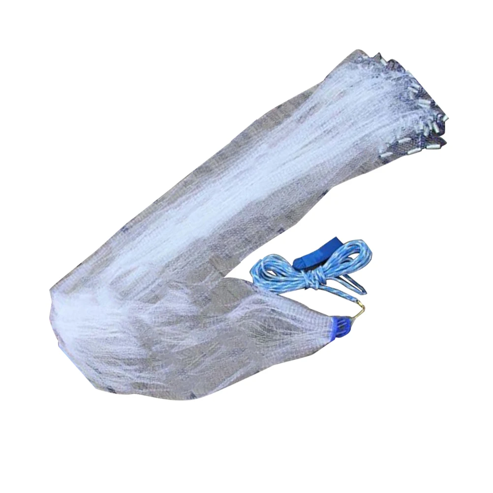 

Ringless Fishing Net Hand Throw High Strengthen Nylon Durable Galvanized Iron Small Mesh Prevent Escape Faster Sinking Easy