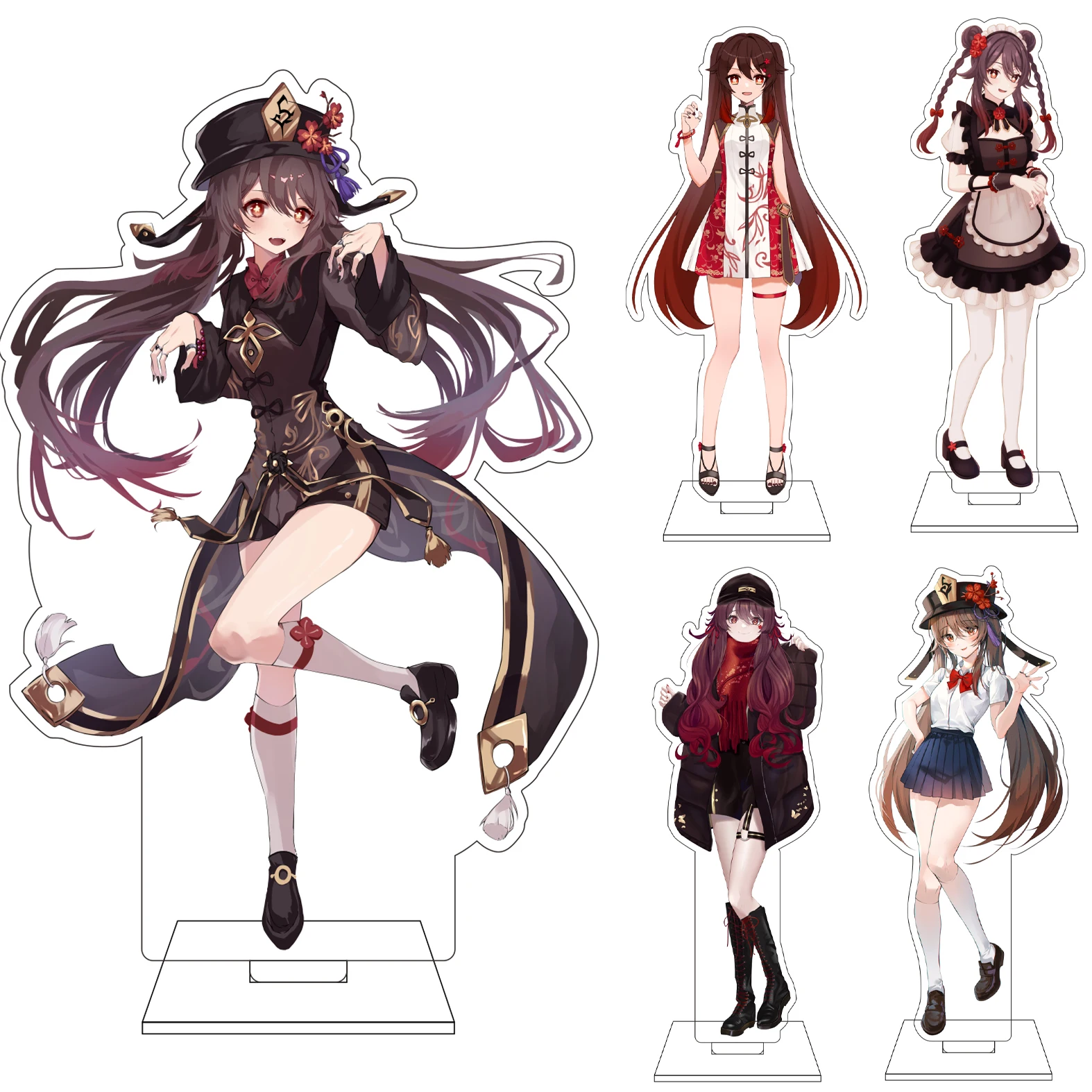 16CM Anime Genshin Impact Cosplay Acryl-Figur Standplatte Hutao Ornamente Geschenke