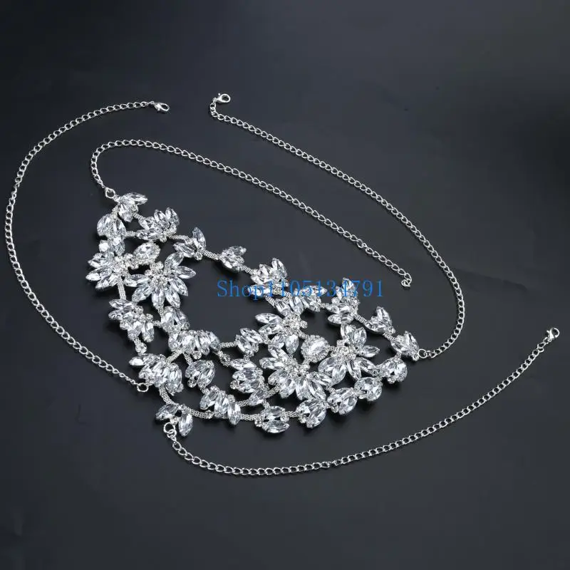 98km Crystal Face Decoration Glittering for Rhinestone for Head Chain Performance Show Props Forehead Jewelry Gatsby Accessor