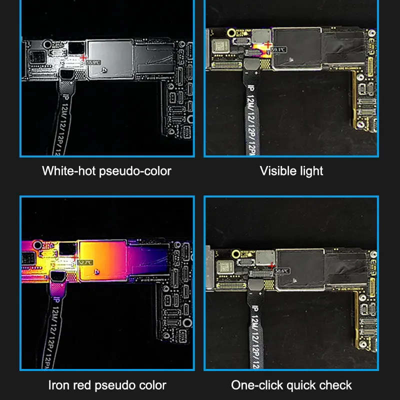 Imagem -06 - Sunshine Tb08 Pro Câmera Térmica Infravermelha de Luz Dupla Conexão Direta Infravermelha Pcb Bga Placa-mãe Manutenção Imagem Térmica