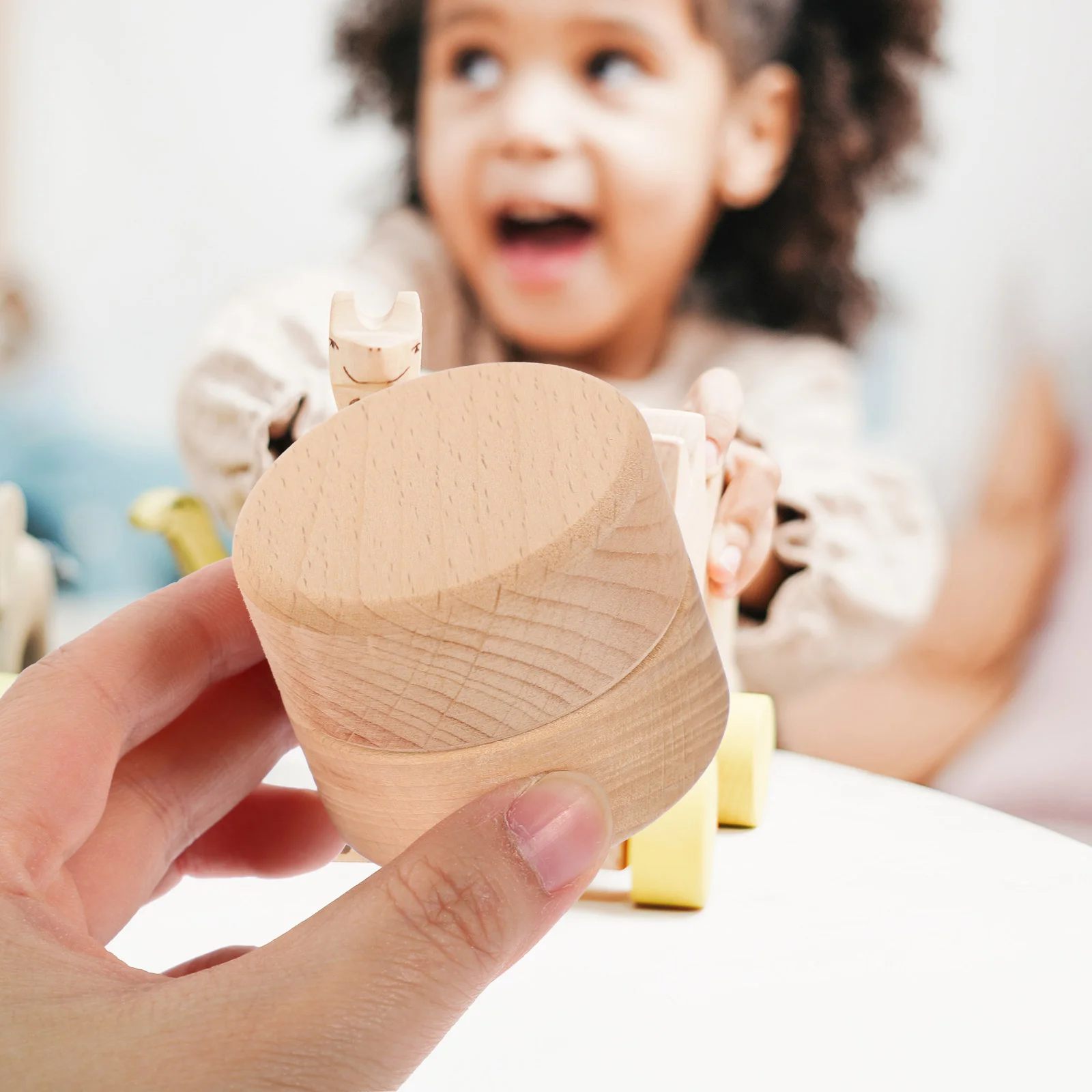 Caixa de madeira fofa 3d suporte de armazenamento de dentes suporte de armazenamento de dentes lembrança de bebê criança primeiro protetor de dente presente de madeira