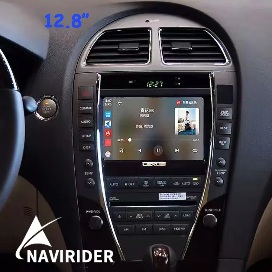 12,8-дюймовый для Lexus ES350 ES ES240 ES300 2006-2012 Android15 Экран 2Din Автомобильный радиоприемник Carplay Стерео GPS Мультимедийный видеоплеер