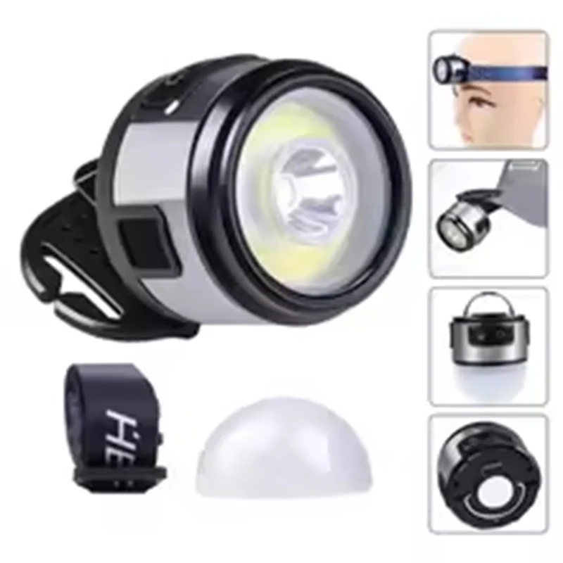 A92Z Multifunctional Work Light Cap Clip Light Camping Light Strong Light Flashlight XPG+COB Headlight With Magnet Hook