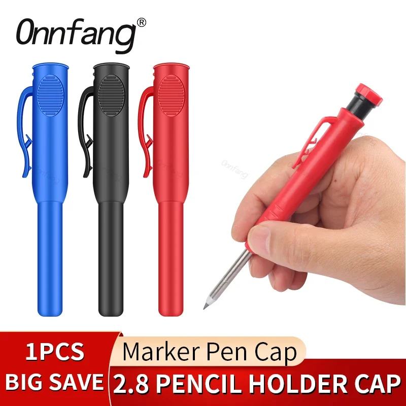 Carpenter Pencil Holder Cap for Deep Hole Mechanical Marker Stand Pocket Clip Marking Stand Pocket Clip Scribe Woodworker