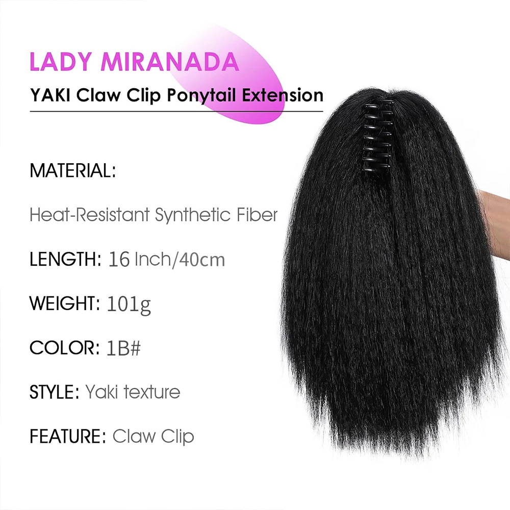 الاصطناعية غريب ذيل حصان وصلات شعر مخلب كليب ياكي الأسود ذيل حصان تمديد للنساء السود غريب مستقيم كليب في ذيل حصان