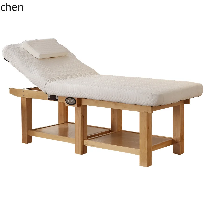 HT Solid Wood Beauty Bed Beauty Salon High-End Latex Eyelash Bed