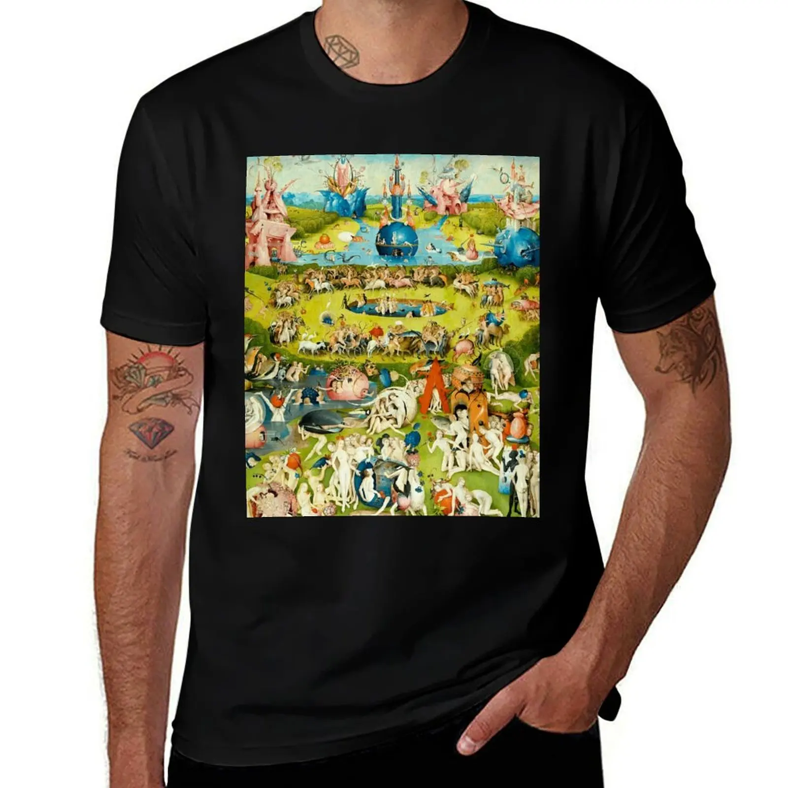 The Garden of Earthly Delights T-Shirt men t shirt cotton 100% T-Shirt