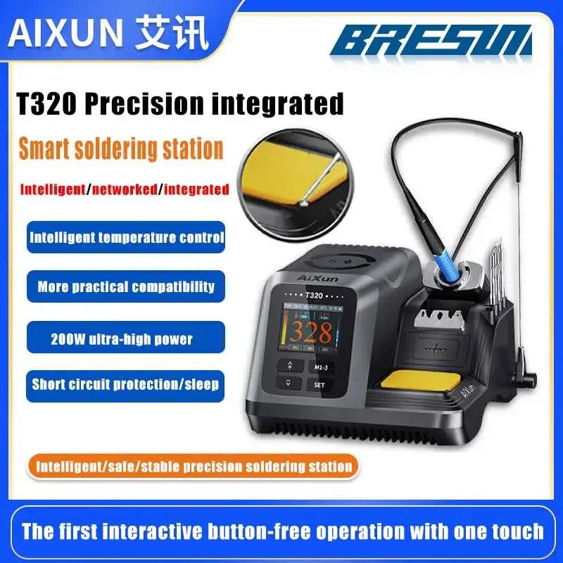 AIXUN T320 Intelligent Temperature Control Soldering Station 200W 2S Heating Digital Display Repair Precision Soldering Tools