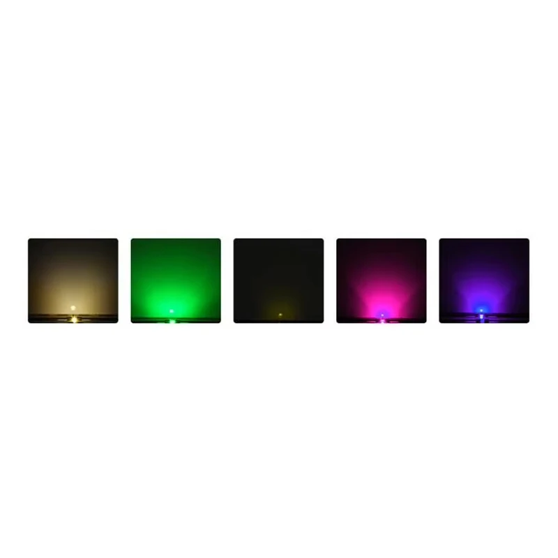 5pcs 3MM/5MM LED 20cm Diode Red Yellow Blue Green White Warm Pink Purple Orange RGB Slow Falsh Light Emitting Diodes With Cable