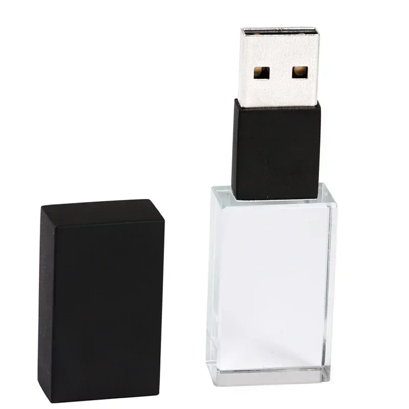 JASTER Crystal USB 2.0 Flash Drive 128GB Creatieve huwelijksgeschenken Pen Drive 64GB 100% echte capaciteit Pendrive Gratis aangepast logo 32GB