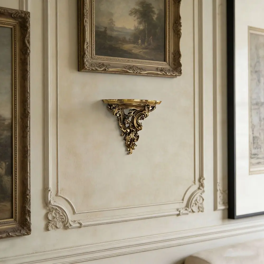 Retro Style Wall Decoration Light Luxury Vintage Resin Decorative Mirror Unique Gifts Wall Art Swallow Wall Carving Living Room
